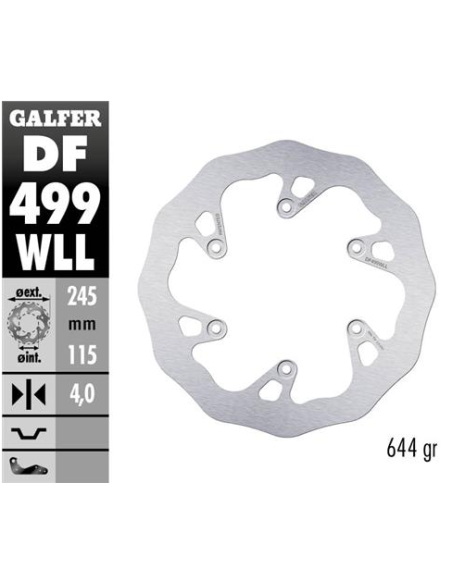 disco freno moto galder wave fijo solido df499wll