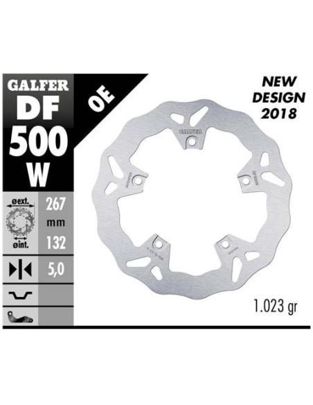 disco freno moto galfer wave fijo 267x5mm df500w