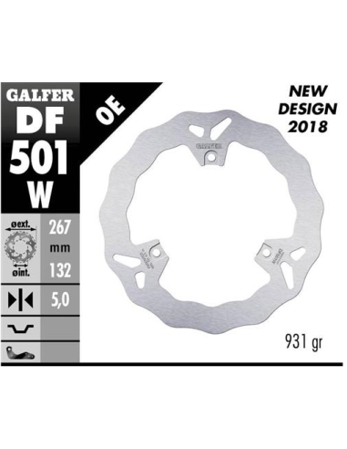 disco freno moto galfer wave fijo 267x5mm df501w