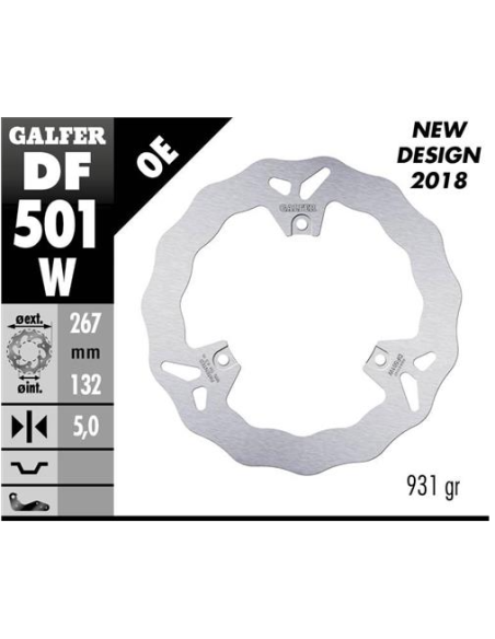 disco freno moto galfer wave fijo 267x5mm df501w