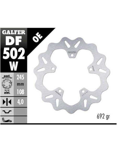 disco freno moto galfer wave fijo 245x4mm df502w