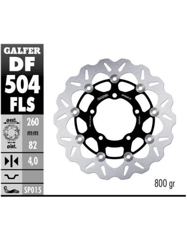 disco freno moto galfer wave flotante 260x4mm df50