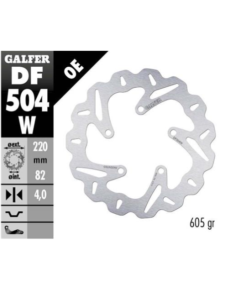 disco freno moto galfer wave fijo 220x4mm df504w