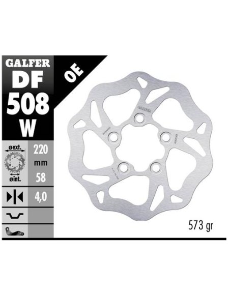 disco freno moto galfer wave fijo 220x4mm df508w