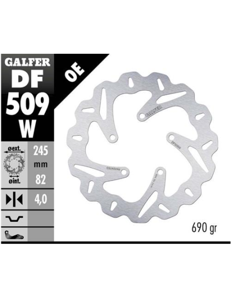 disco freno moto galfer wave fijo 245x4mm df509w