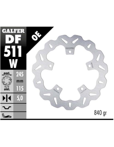 disco freno moto galfer wave fijo 245x5mm df511w