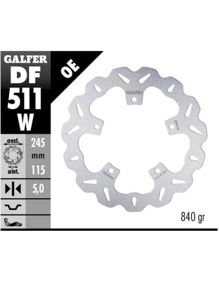 disco freno moto galfer wave fijo 245x5mm df511w