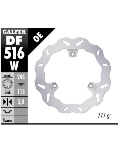 disco freno moto galfer wave fijo 245x5mm df516w