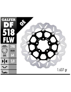 disco freno moto galfer wave flotante 298x5mm df51