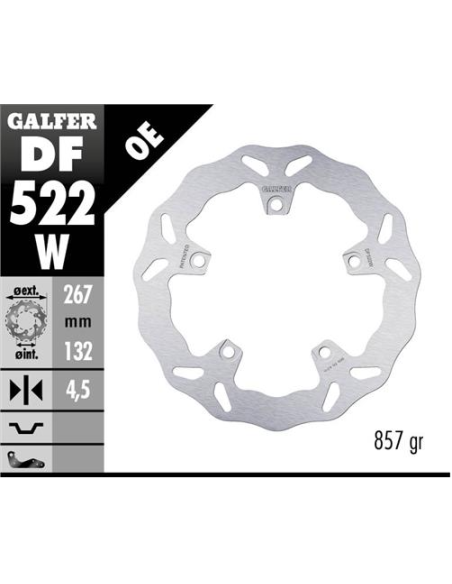 disco freno moto galfer wave fijo 267x4 5mm df522w