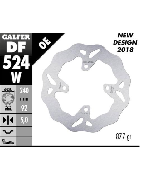 disco freno moto galfer wave fijo 240x5mm df524w