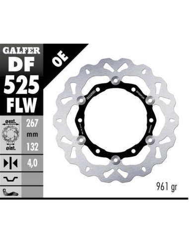 disco freno moto galfer wave flotante 267x4mm df52
