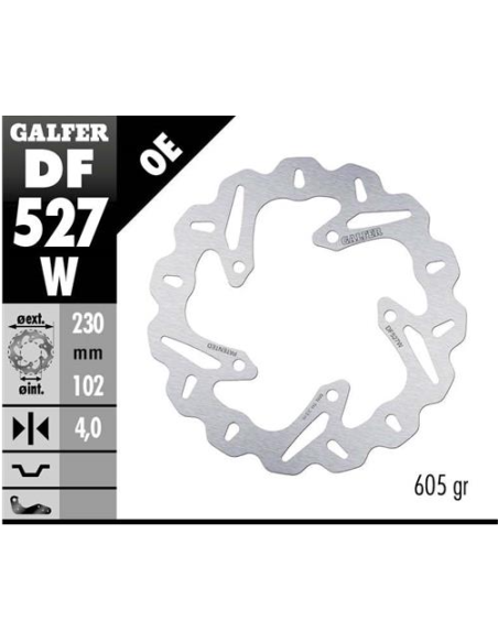 disco freno moto galfer wave fijo 230x4mm df527w