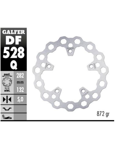 disco de freno trasero galfer df528q cubiq 282x5 mm yamaha t max 530 560