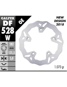 disco de freno trasero galfer df528w wave fijo 282x5 mm para yamaha t max 530