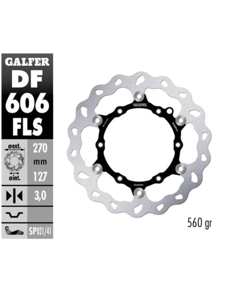 disco freno moto galfer wave flotante 270x3mm df60