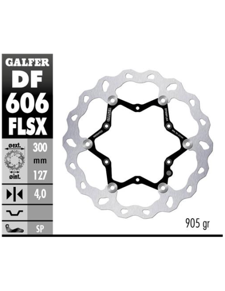 disco freno moto galfer wave flotante df606flsx