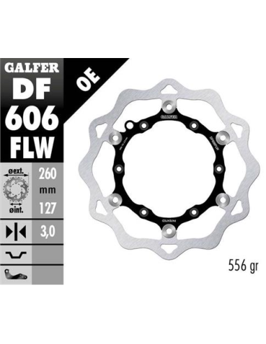 disco freno moto galfer wave flotante 260x3 2mm df