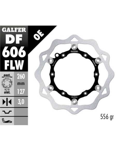 disco freno moto galfer wave flotante 260x3 2mm df