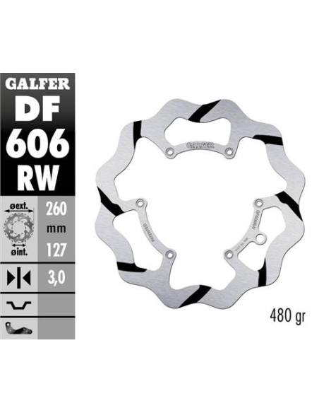 disco freno delantero wave galfer df606rw 260x3 mm 6 tornillos o143 ktm husqvarna gasgas