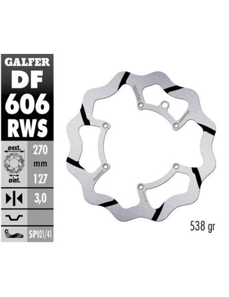disco freno moto galfer wave fijo 270x3mm df606rws
