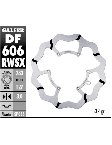 disco freno moto galfer wave fijo 280x3m df606rw