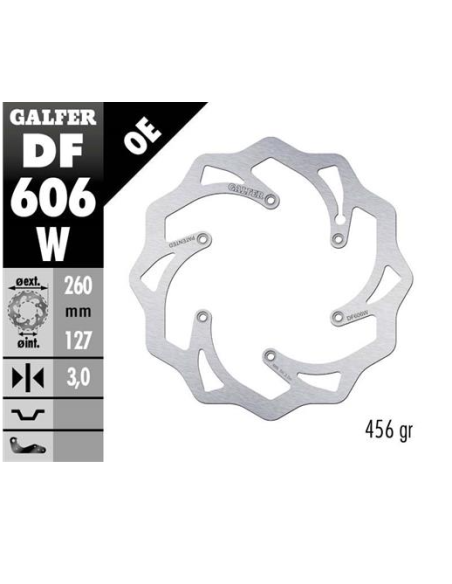 disco freno moto galfer wave fijo 260x3 2mm df606w