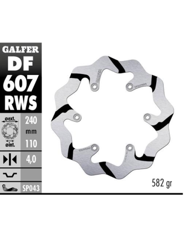 disco freno moto galfer wave fijo 240x4mm df607rws