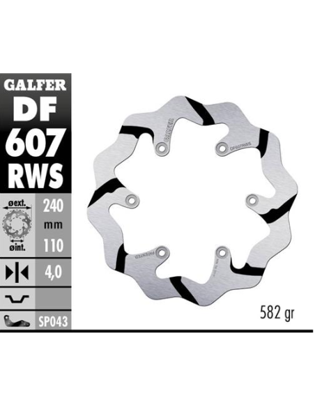 disco freno moto galfer wave fijo 240x4mm df607rws