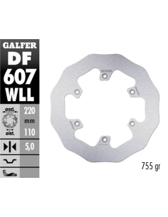 disco freno moto galder wave fijo solido df607wll