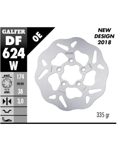 disco freno moto galfer wave fijo 174x3mm df624w