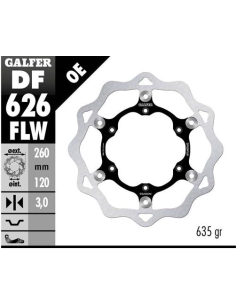 disco freno moto galfer wave flotante 260x3mm df62