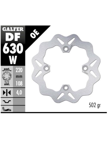 disco freno moto galfer wave fijo 220x4mm df630w
