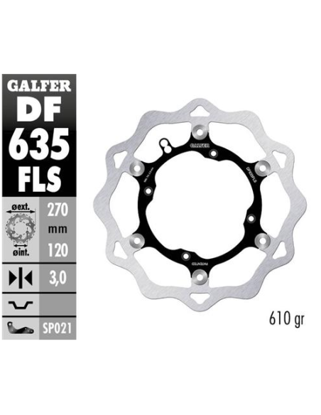 disco freno moto galfer wave flotante 270x3mm df63