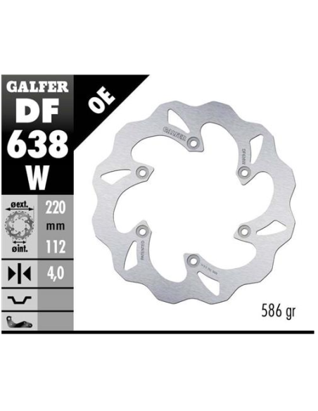 disco freno moto galfer wave fijo 220x4mm df638w