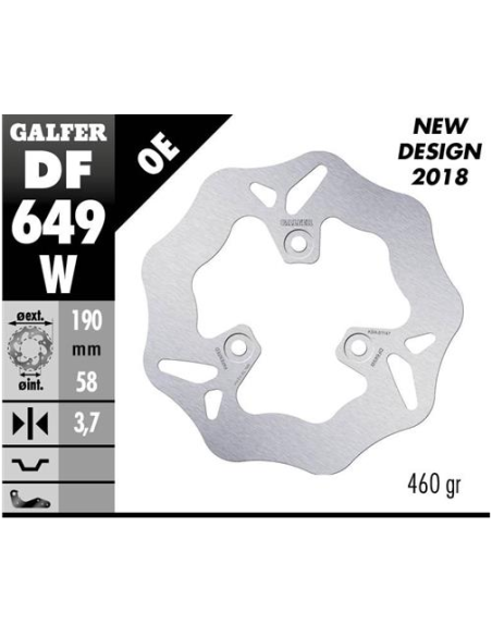 disco freno moto galfer wave fijo 190x3 8mm df649w