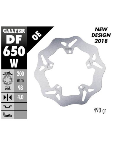 disco freno galfer df650w wave 200x4 mm 5 tornillos o108 5 piaggio hexagon fly delantero