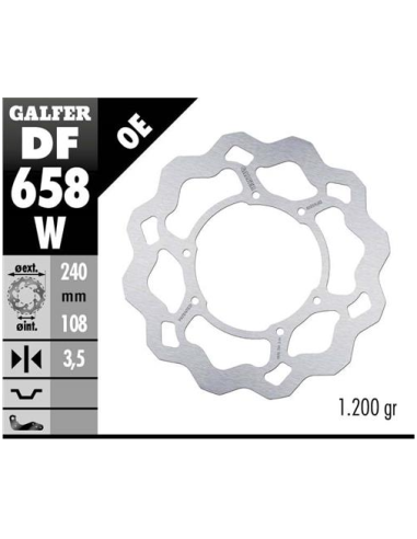 disco freno moto galfer wave fijo 240x3 5mm df658w
