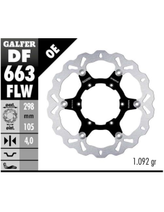 disco freno moto galfer wave flotante 298x4mm df66