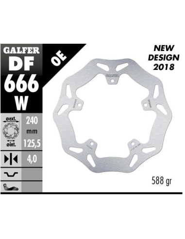 disco freno moto galfer wave fijo 240x4mm df666w