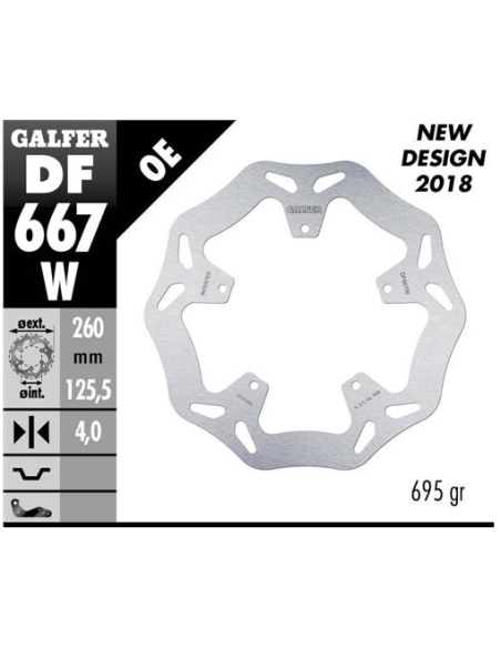 disco freno galfer df667wgal wave 260x4 mm 5 tornillos o140 5 piaggio beverly 500
