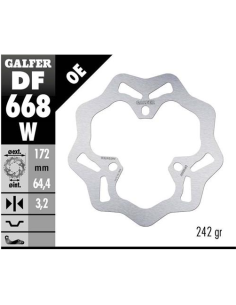 disco freno moto galfer wave fijo 172x3 2mm df668w