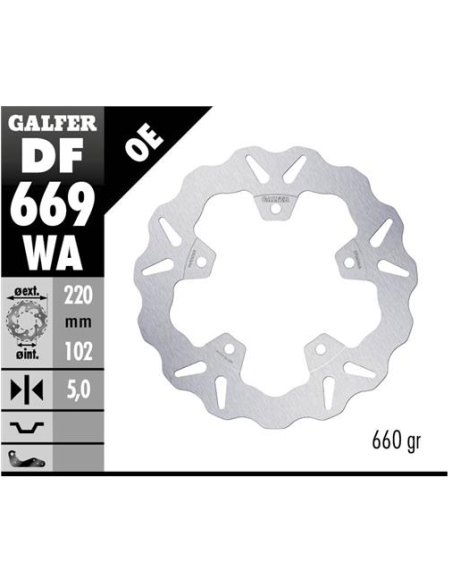 disco freno moto galfer wave fijo 220x5mm df669wa