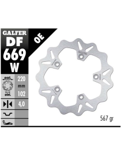 disco freno moto galfer wave fijo 220x4mm df669w
