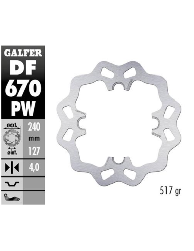 disco freno moto galfer wave fijo 240x4mm df670pw