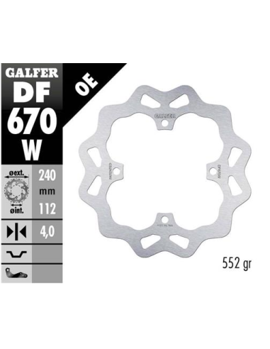disco freno moto galfer wave fijo 240x4mm df670w
