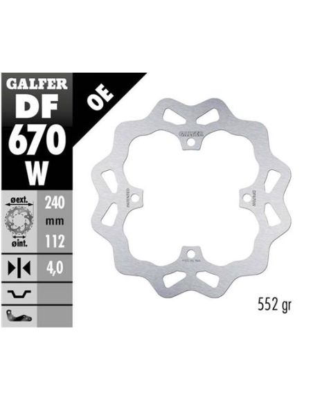 disco freno moto galfer wave fijo 240x4mm df670w