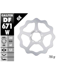 disco freno moto galfer wave fijo 260x4mm df671w