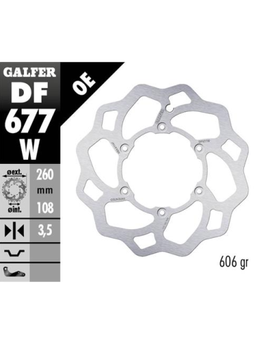 disco freno moto galfer wave fijo 260x3 5mm df677w