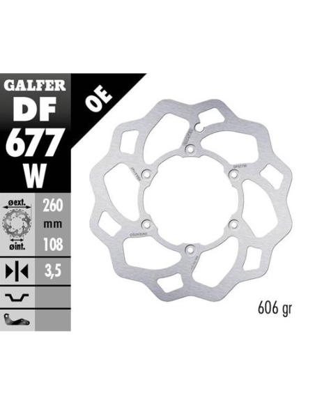 disco freno moto galfer wave fijo 260x3 5mm df677w